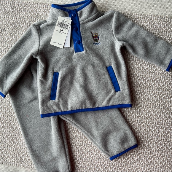NWT Polo Bear Fleece Pullover & Pant Set - Picture 2 of 6